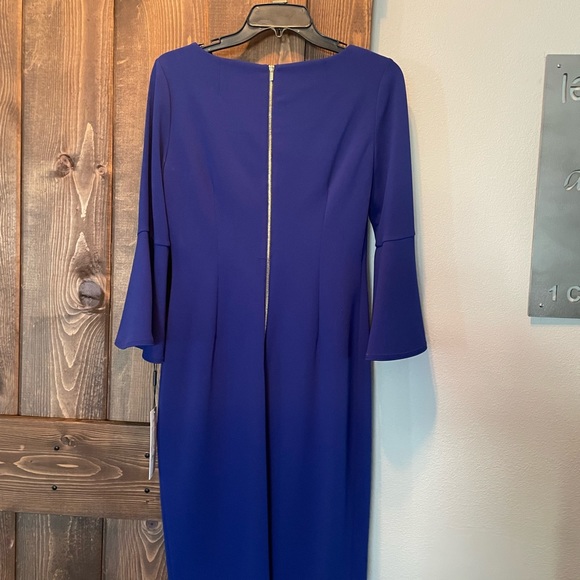Calvin Klein blue bell sleeve dress, size 6, new with tags - Picture 2 of 6
